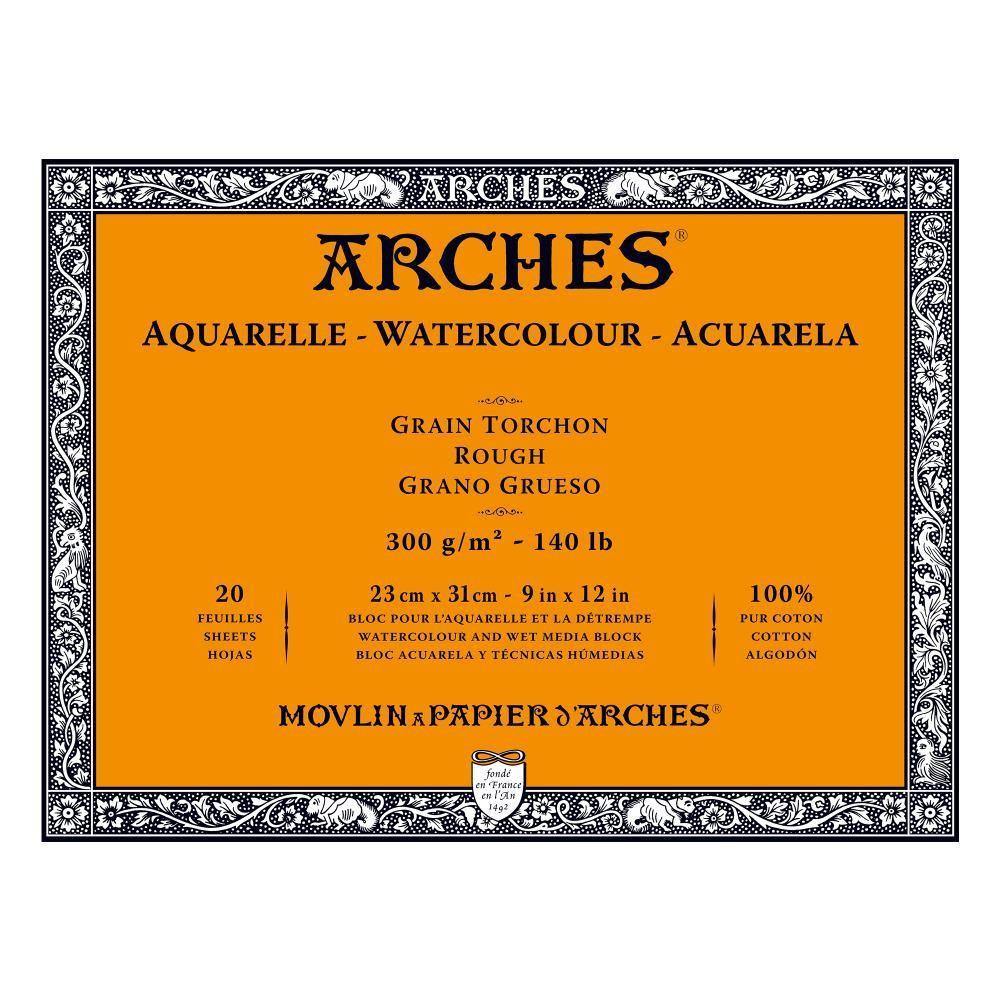 Arches 100% Cotton 300gsm Water Colour Blocks 20 Sheets - Art Supplies Australia