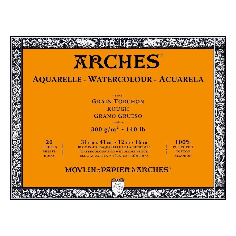 Arches 100% Cotton 300gsm Water Colour Blocks 20 Sheets - Art Supplies Australia