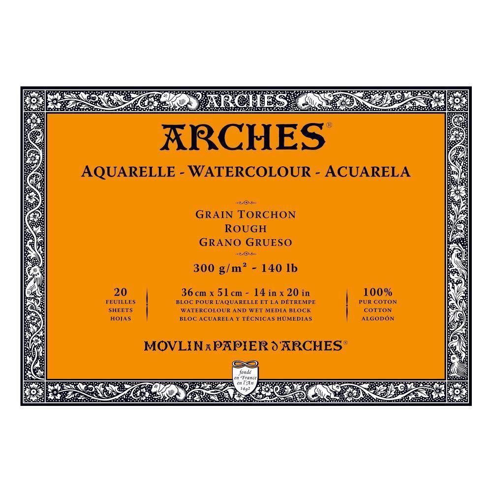 Arches 100% Cotton 300gsm Water Colour Blocks 20 Sheets - Art Supplies Australia
