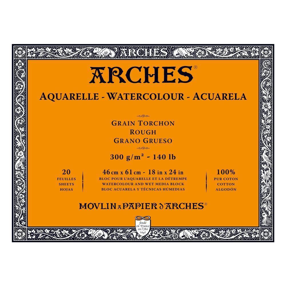 Arches 100% Cotton 300gsm Water Colour Blocks 20 Sheets - Art Supplies Australia