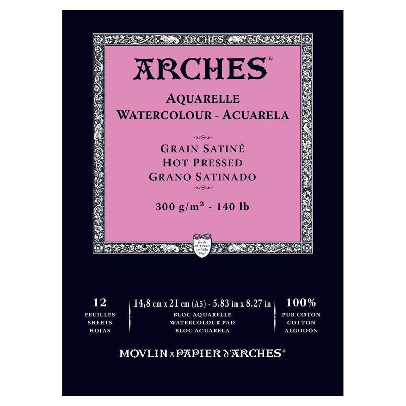 Arches 100% Cotton Watercolour Pads 300gsm 12 Sheets - Art Supplies Australia