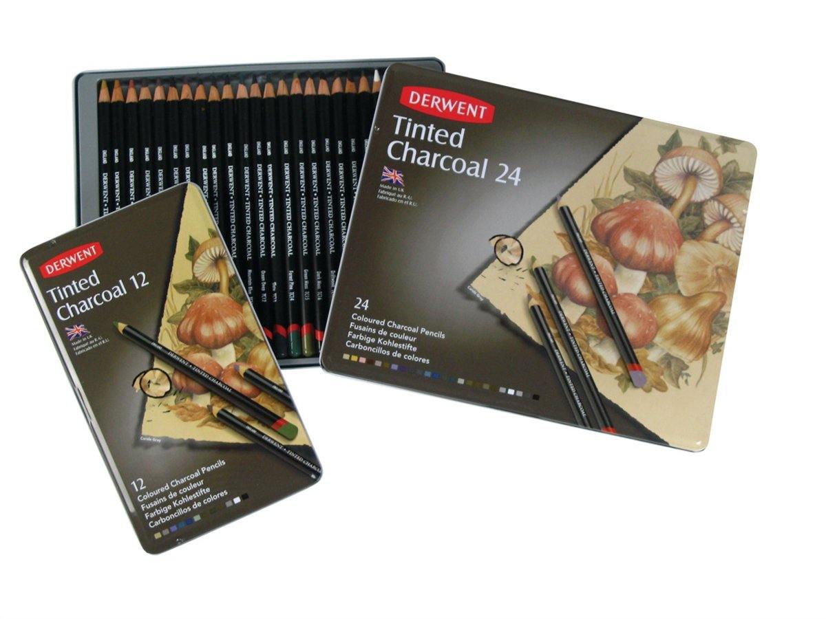 Derwent Professional Tinted Charcoal Pencil Sets - Art Supplies Australia
