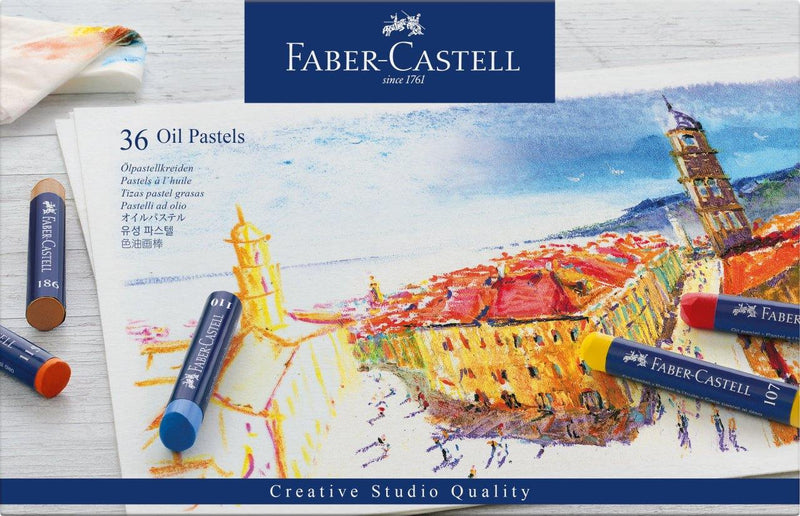 Faber-Castell Creative Studio Oil Pastels Crayons Cardboard Box Set - Art Supplies Australia