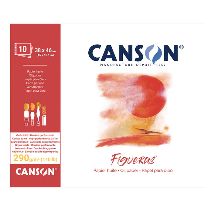 Canson Figueras Canvas Paper Pads 290gsm 10 Sheets - Art Supplies Australia
