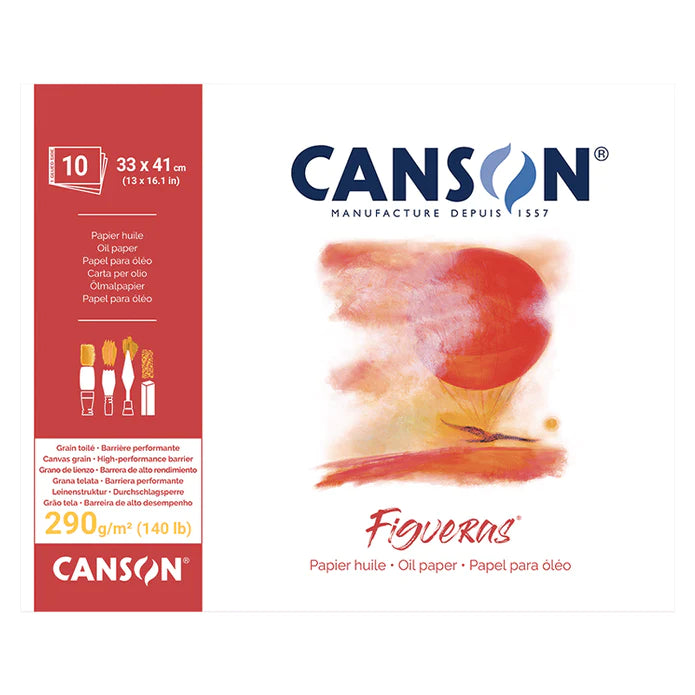 Canson Figueras Canvas Paper Pads 290gsm 10 Sheets - Art Supplies Australia
