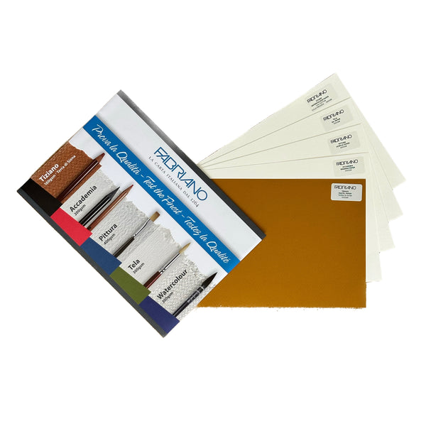 Fabriano Mixed Paper Sheet Set of 5 - Art Supplies Australia