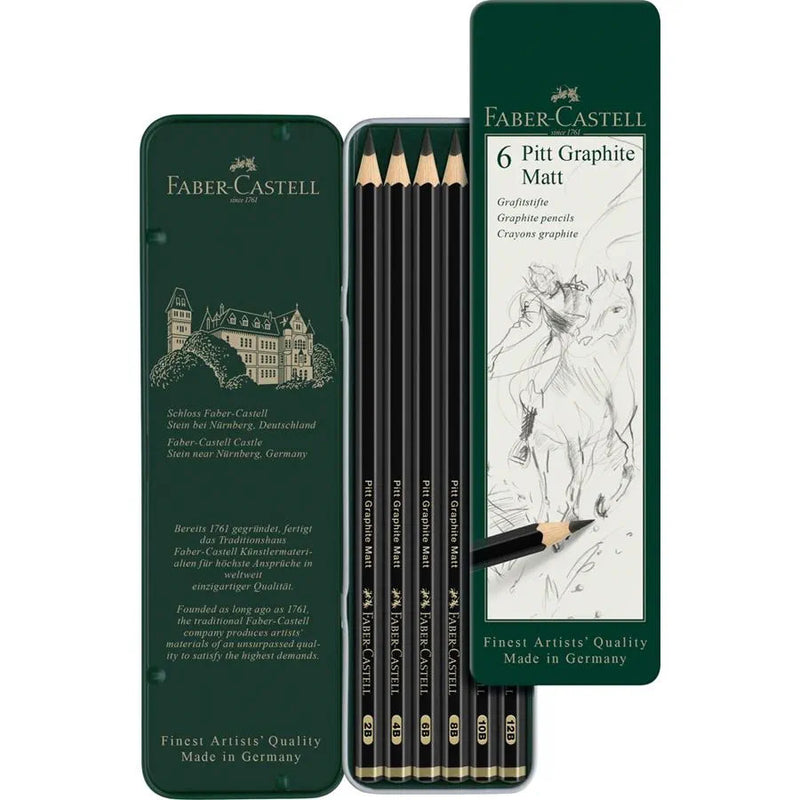 Faber-Castell Pitt Graphite Matt Pencil Set - Art Supplies Australia