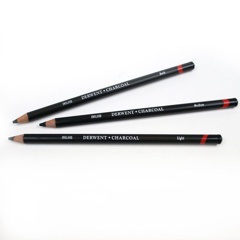 Derwent Professional Charcoal Pencil Set of 6 - Art Supplies Australia