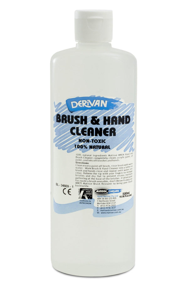 Derivan Medium - Brush & Hand Cleaner 500ml - Art Supplies Australia