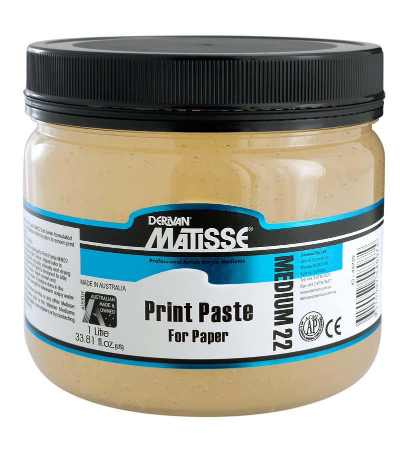 Matisse Acrylic Medium MM22 Print Paste - Art Supplies Australia