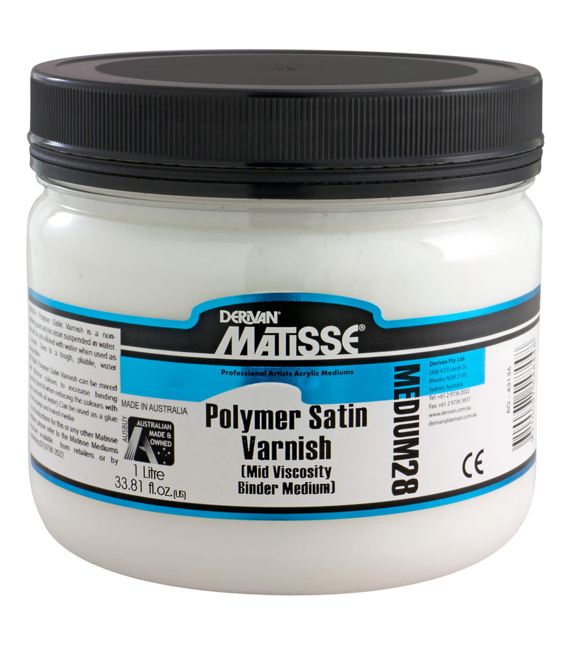 Matisse Acrylic Medium MM28 Polymer Satin Varnish - Art Supplies Australia
