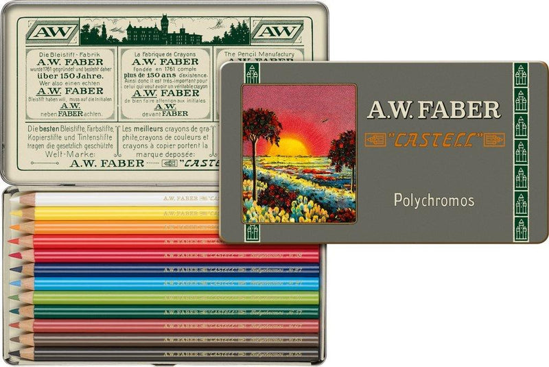 New Faber-Castell Polychromos Pencils Deluxe Wood Box Set of 120 Assorted  Colors