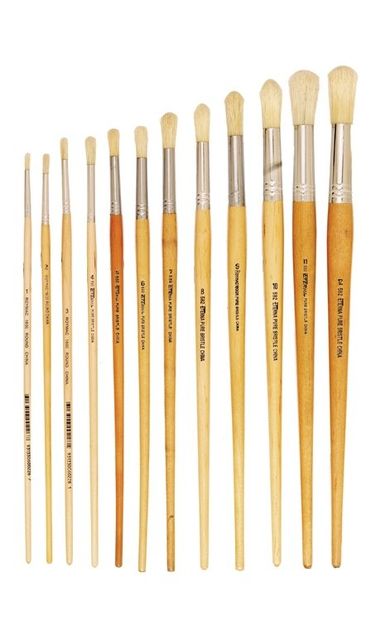 Prime Art/Art Basics Series 582 Brushes (Long Handle Round Bristle) - Art Supplies Australia