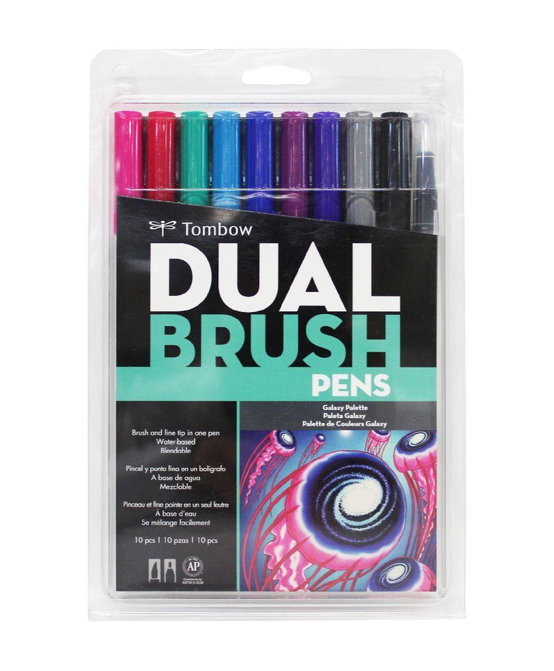 Dual Brush Pen Art Markers, Tropical, 10-Pack