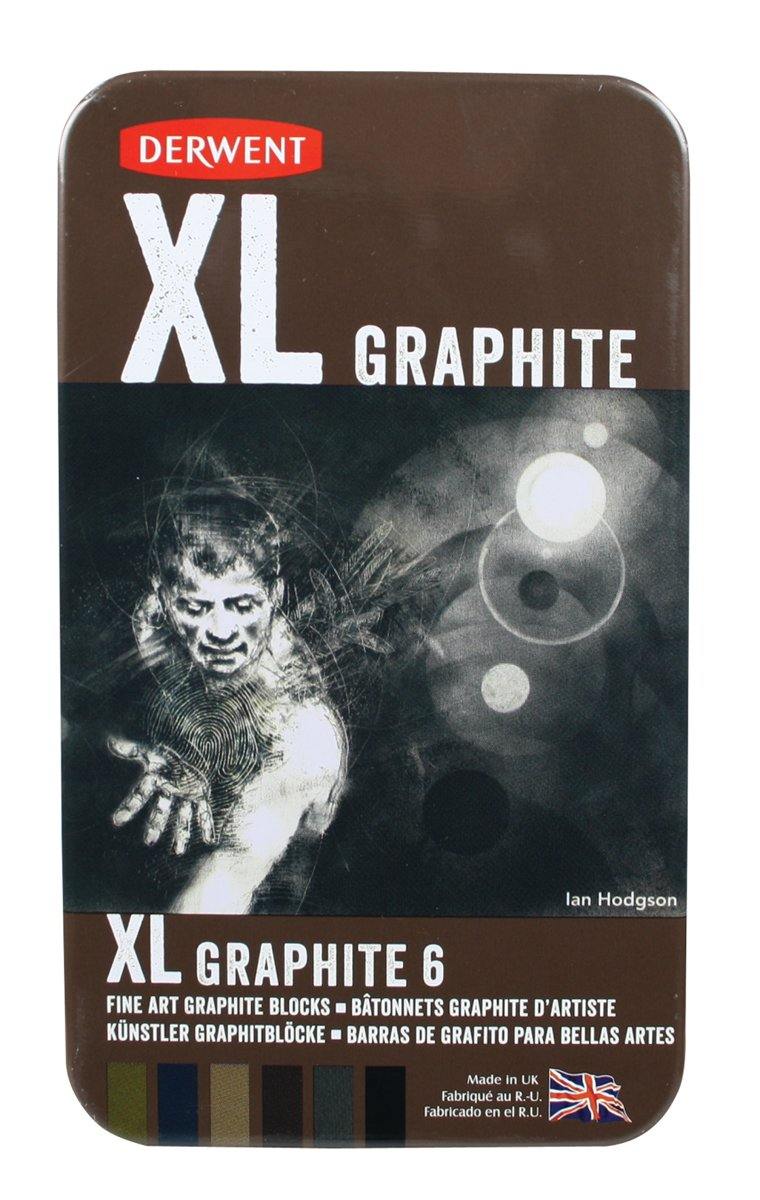 Derwent XL Fine Art Graphite Blocks Set of 6 - Art Supplies Australia
