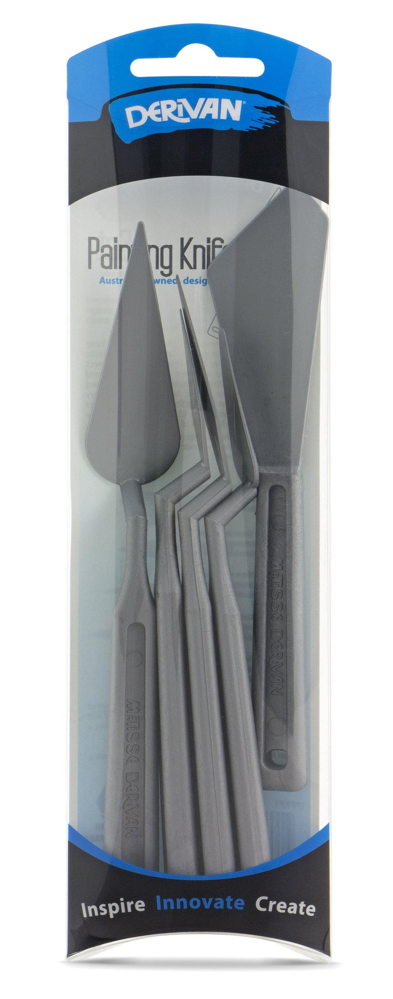 Derivan Plastic Painting Knife Set - 5 Piece Set - Art Supplies Australia