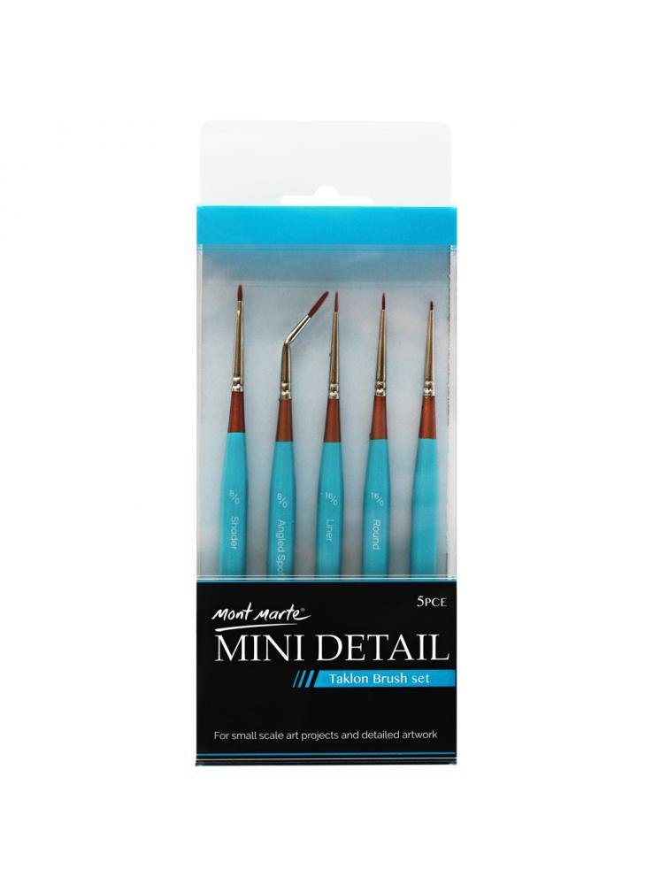 Mont Marte Mini Detail Brush Set 5 Pieces - Art Supplies Australia