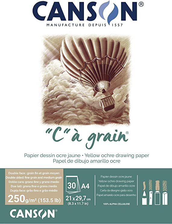 Canson CA Grain Toned Pads 250gsm 30 sheets - Art Supplies Australia
