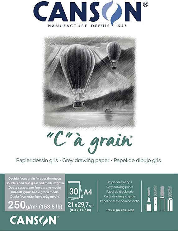 Canson CA Grain Toned Pads 250gsm 30 sheets - Art Supplies Australia