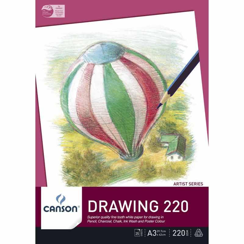 Canson Balloon Drawing Paper Pads 220gsm 25 Sheets - Art Supplies Australia