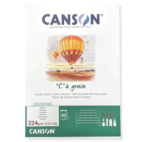Canson CA Grain Drawing Paper Pads 224gsm - Art Supplies Australia