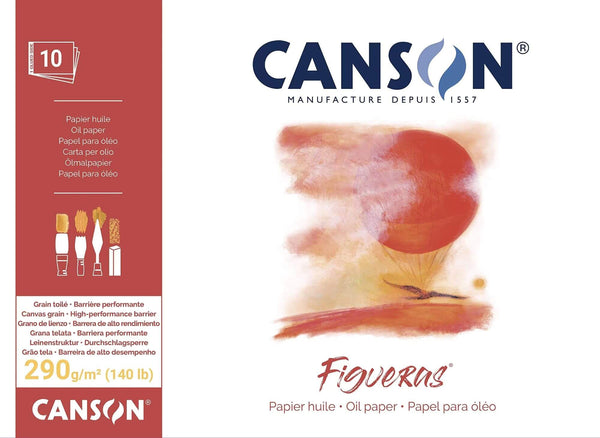 Canson Figueras Canvas Paper Pads 290gsm 10 Sheets - Art Supplies Australia