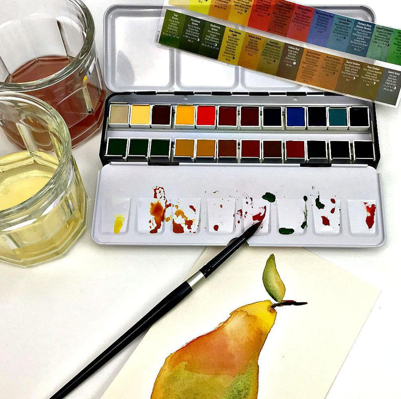 DANIEL SMITH Extra Fine Artist's Hand Poured Watercolour Half Pan Sets with A Box - Art Supplies Australia