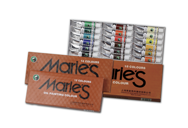 Marie's Economical Artist Oil Colour Set - 18 x 12ml - Art Supplies Australia