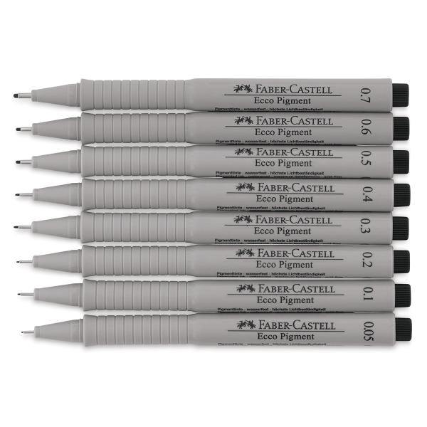 Faber-Castell Artist Fibre-tip Pen Ecco Pigment Fineliner Set of 4 Pieces - Art Supplies Australia