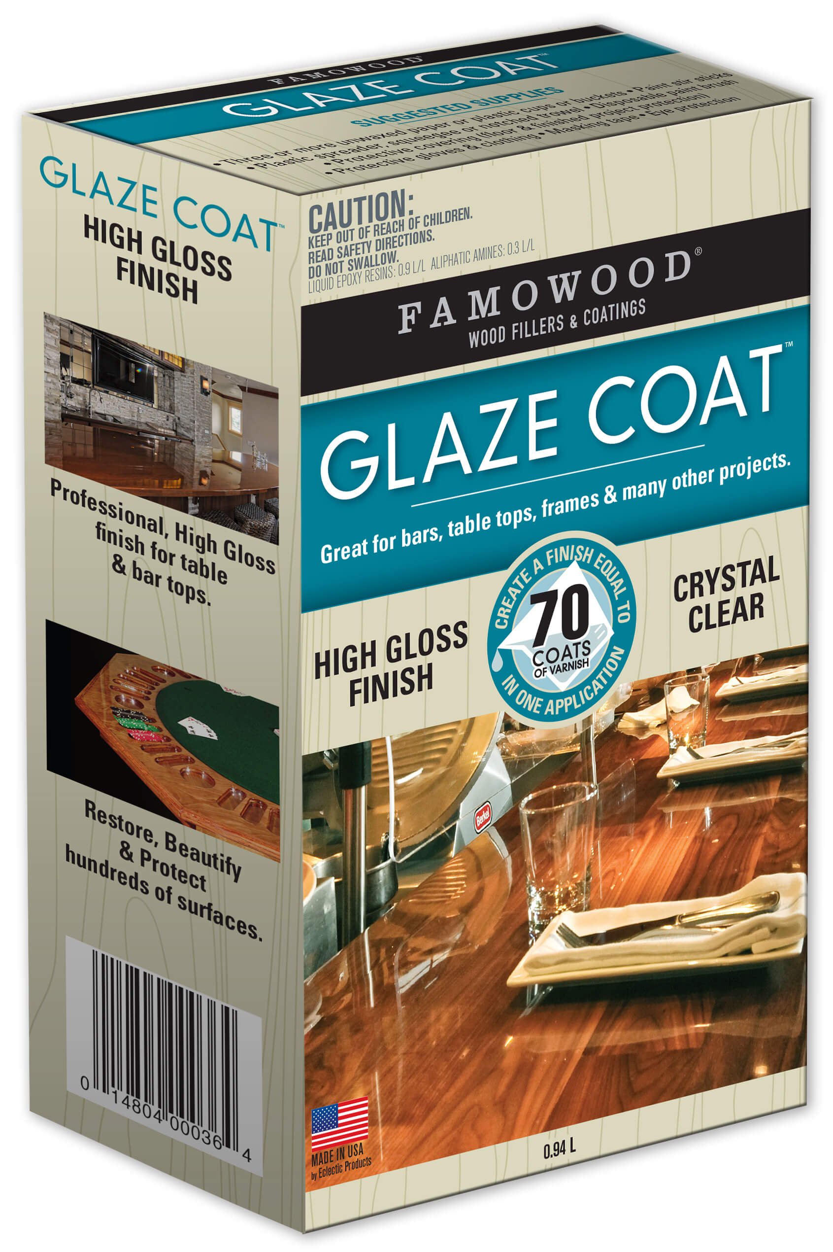 Famowood Glaze Coat Kit Clear (Art Resin) - Art Supplies Australia