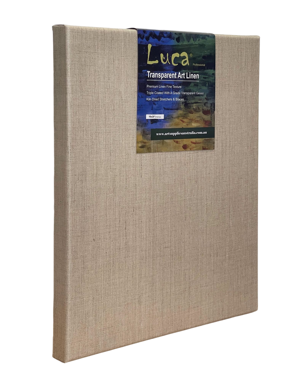 Luca Professional Stretched Linen - Transparent Primed (38mm Thick) - Art Supplies Australia