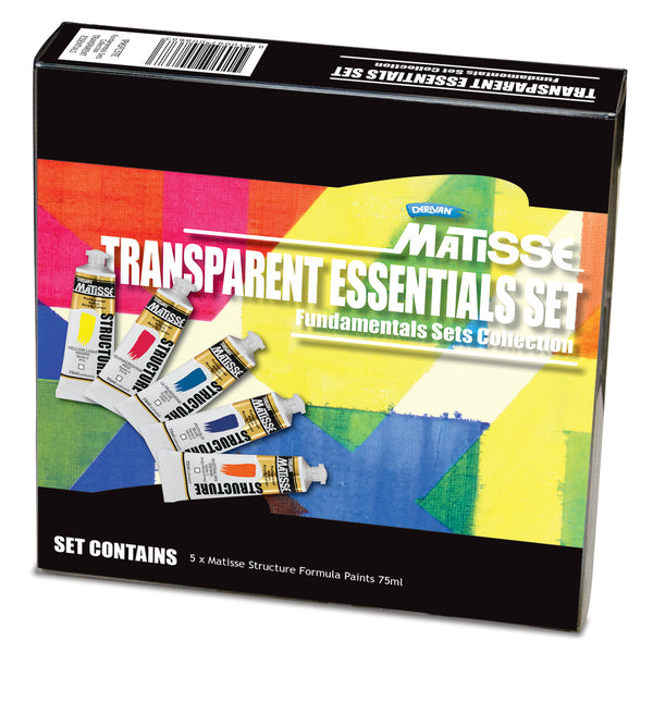 Matisse Structure Transparent Essentials Set 5x75ml - Art Supplies Australia