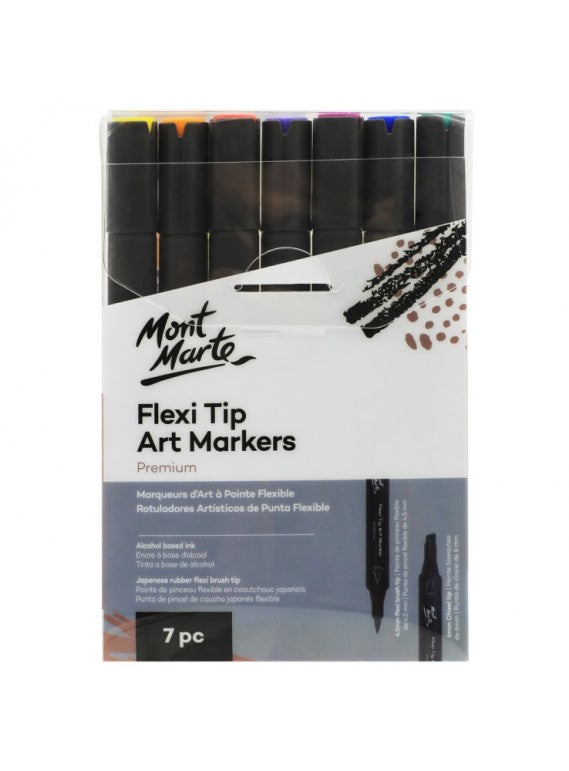 Mont Marte Premium Marker Set - Flexi Tip Alcohol Ink Art Markers - Art Supplies Australia