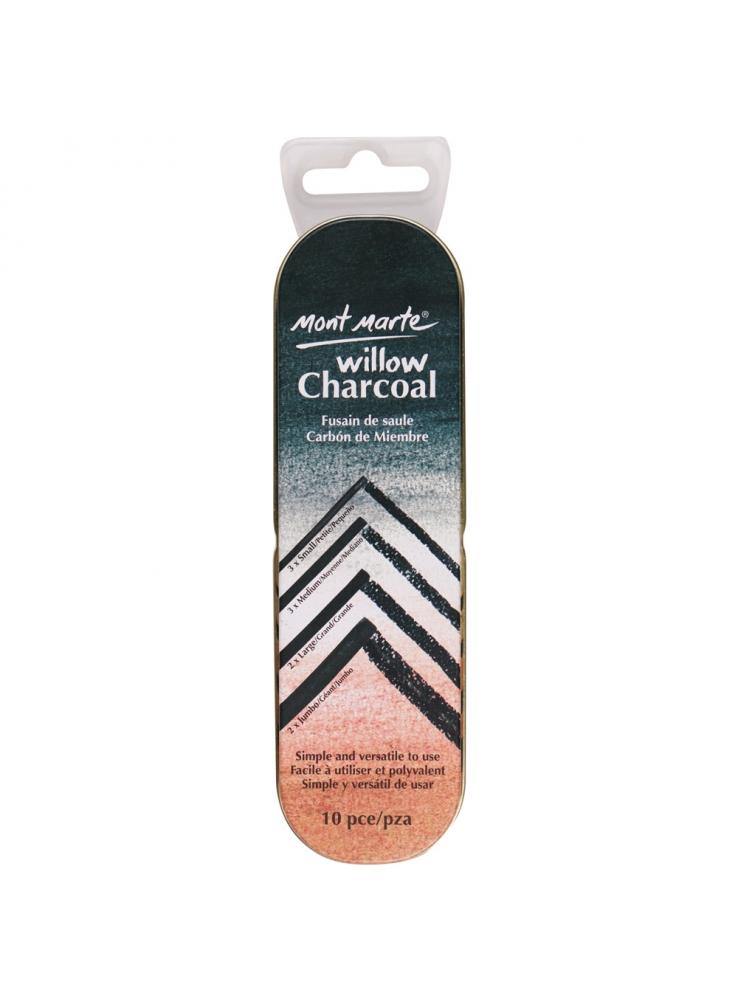 Mont Marte Willow Charcoal 10pc - Art Supplies Australia