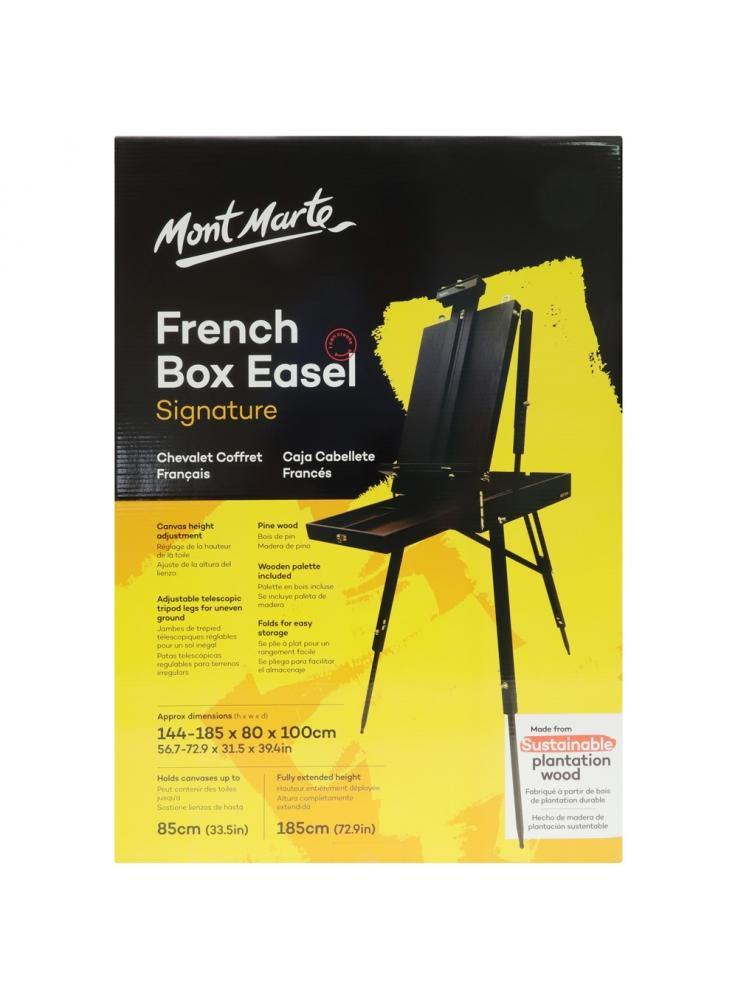Mont Marte Signature Black French Box Easel - Art Supplies Australia