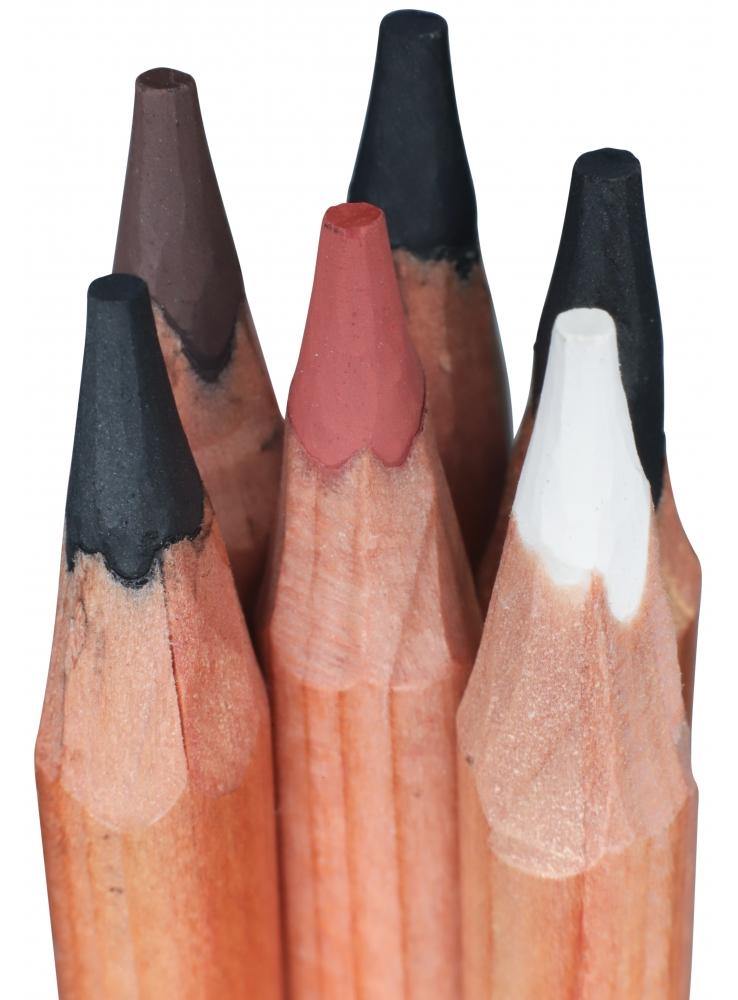Mont Marte Signature Coloured Charcoal Pencils 12 Pieces - Art Supplies Australia