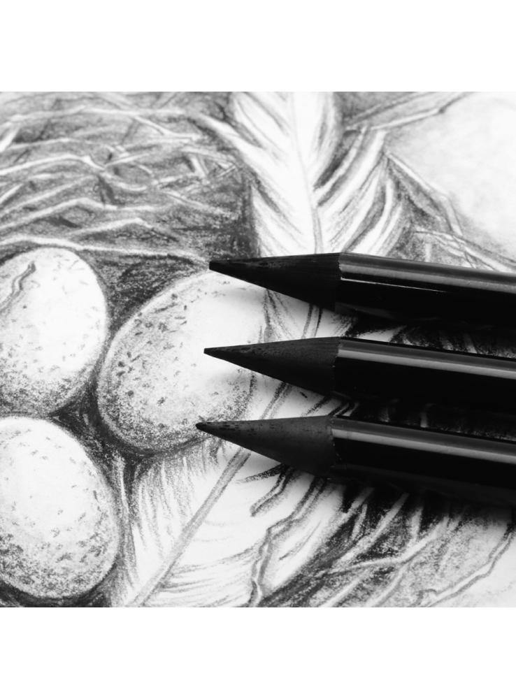 Mont Marte Signature Woodless Charcoal Pencils 3 Pieces - Art Supplies Australia