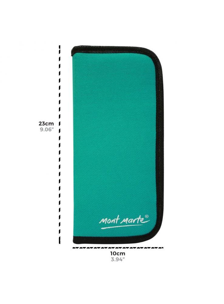 Mont Marte Mixed Bristle Brush Set Wallet 11pce - Watercolour - Art Supplies Australia