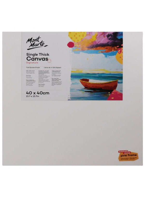 Mont Marte Studio Stretched Canvas Single Thick 6 OZ - Art Supplies Australia