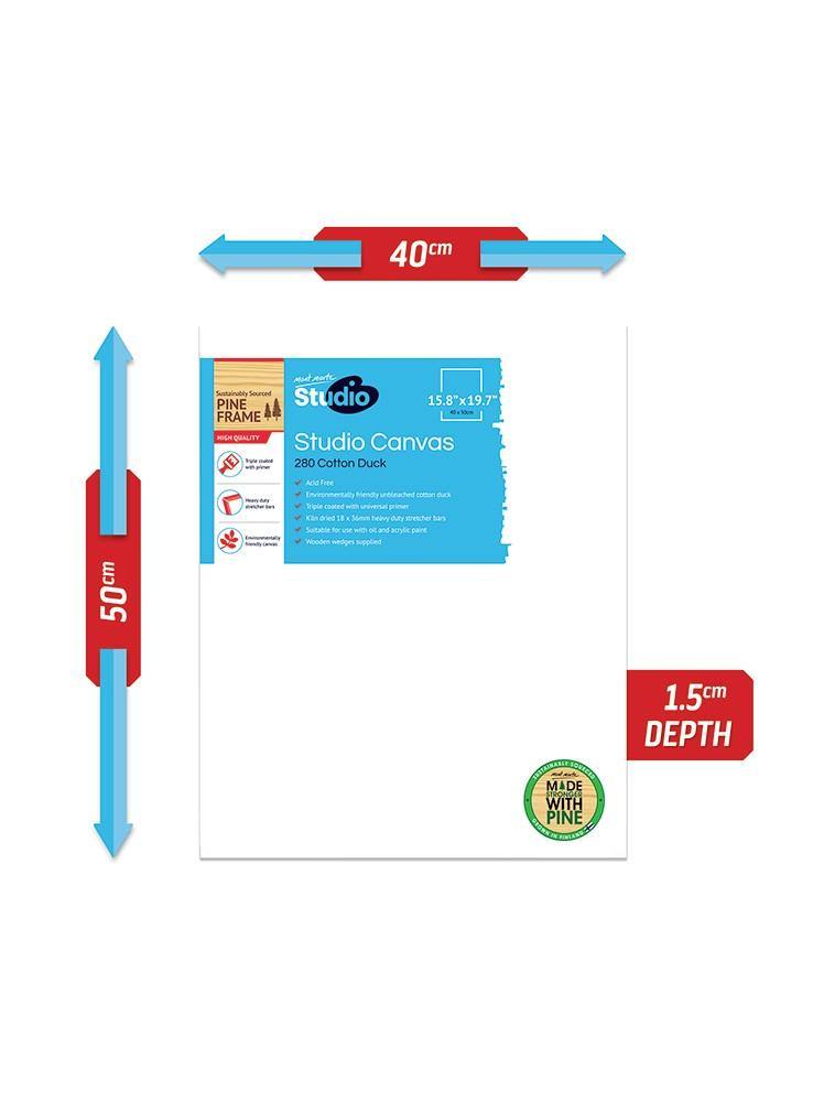 Mont Marte Studio Stretched Canvas Single Thick 6 OZ - Art Supplies Australia