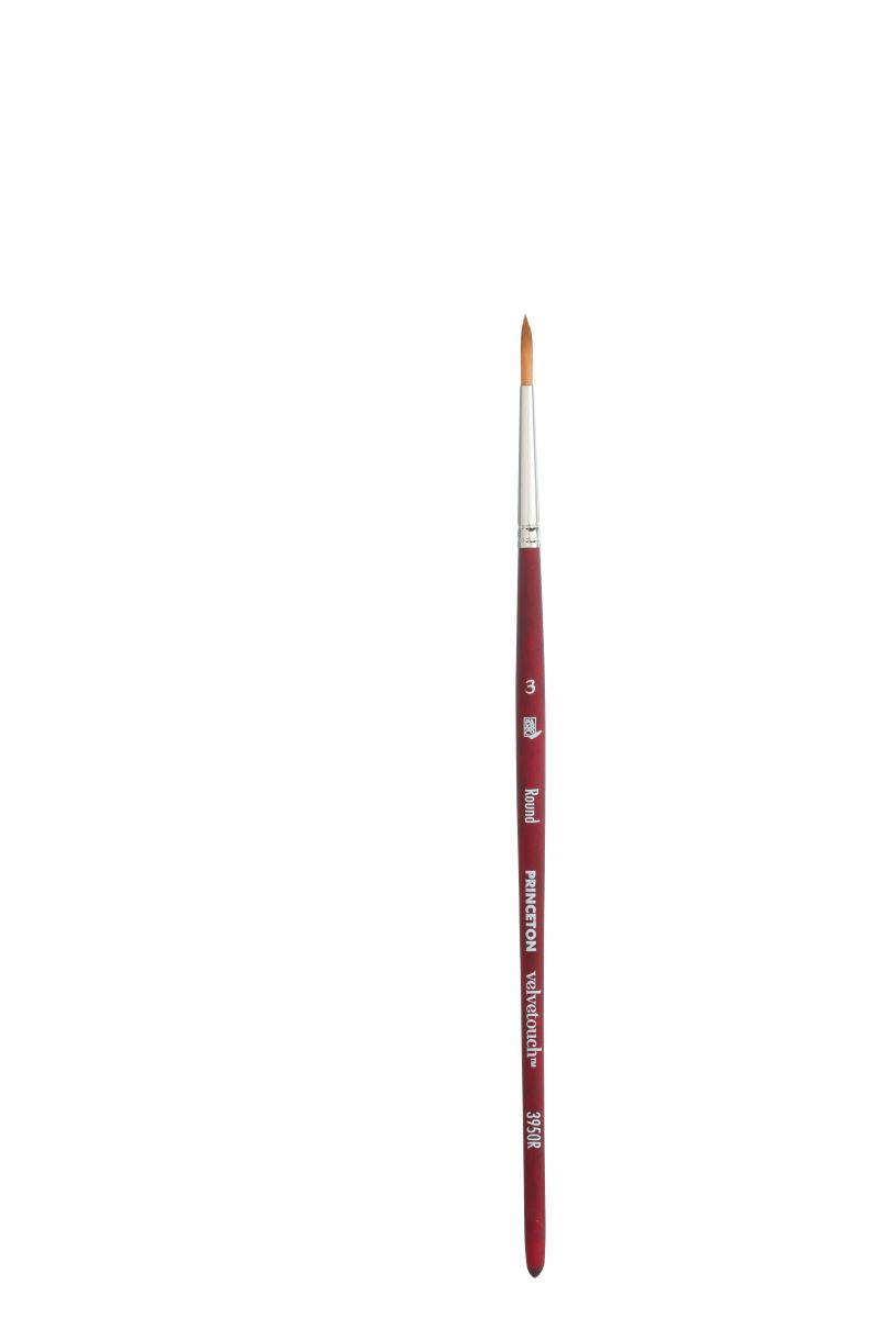 Princeton Velvetouch Synthetic Blend Short Handle Brush, Size 3/4 Wash