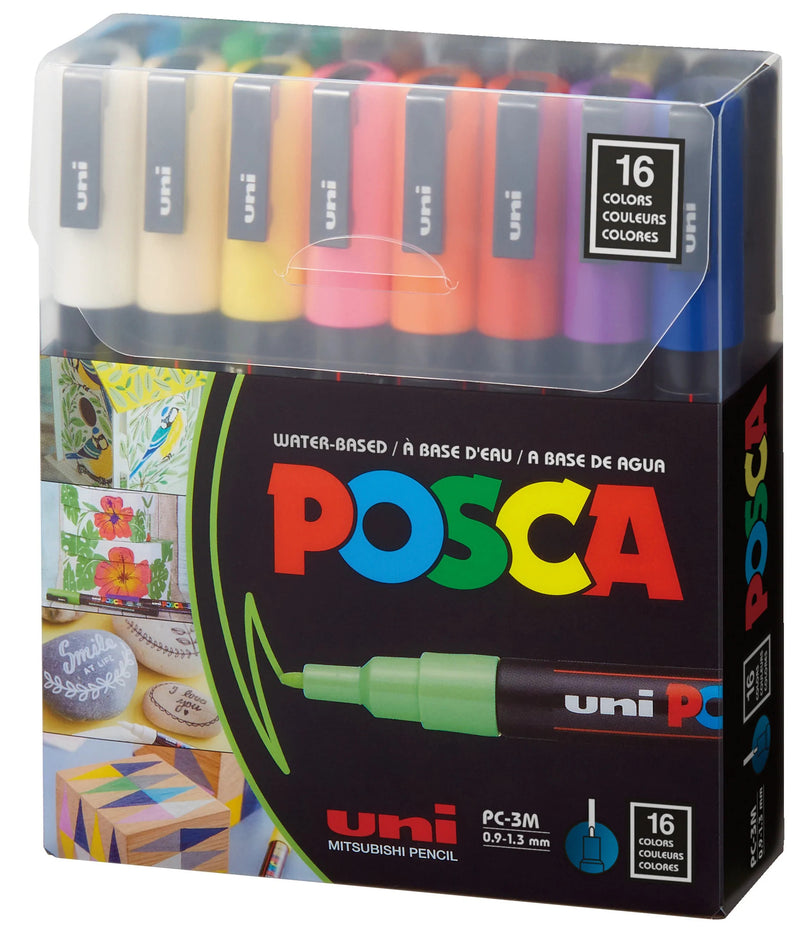 Uni POSCA Water-based Pigment Ink Marker - Fine(0.9-1.3mm) Bullet Tip(PC-3M) - Art Supplies Australia
