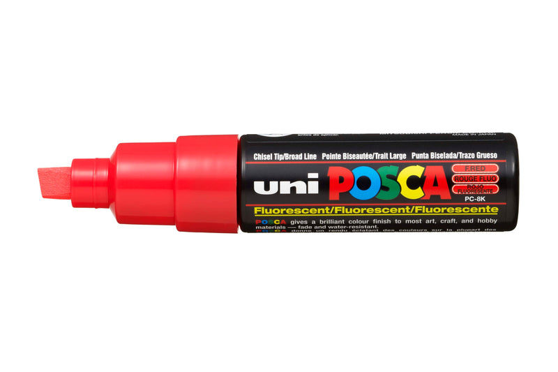 Uni POSCA Water-based Pigment Ink Marker - Bold(8.0mm) Chisel Tip(PC-8K) - Art Supplies Australia
