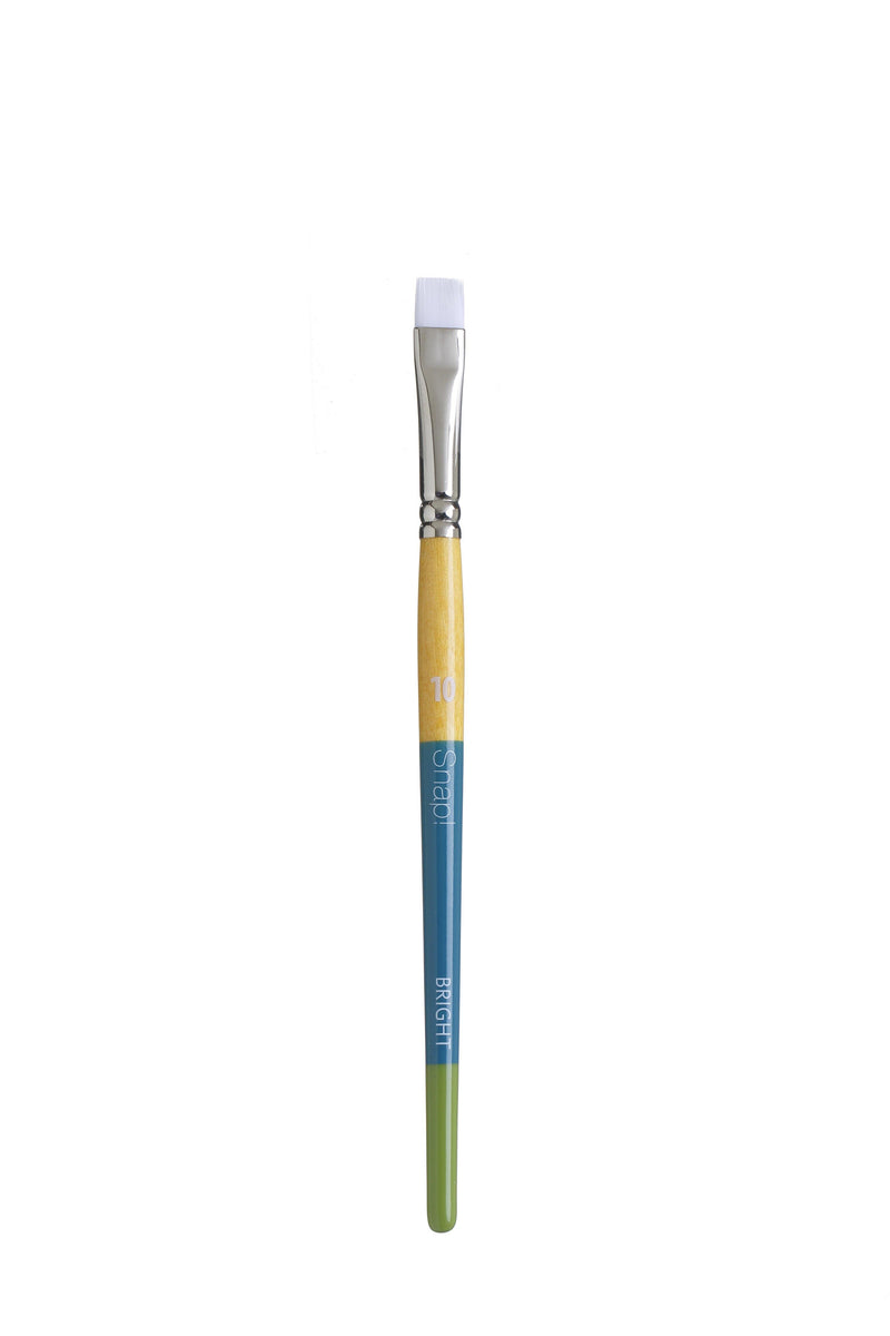 Princeton Snap Series 9850 Short Handle White Synthetic Brush for Watercolour, Acrylic - Art Supplies Australia