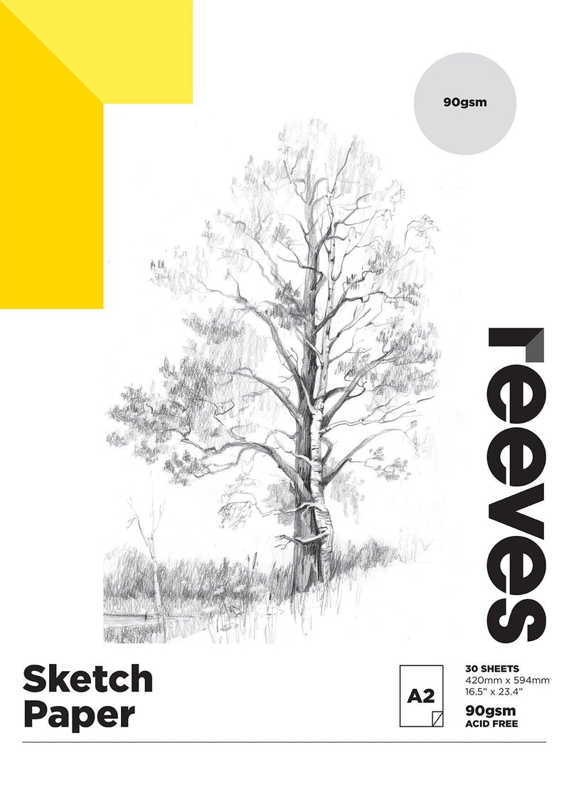 Reeves Artists' Sketch Paper Pads 90GSM 30 Sheets - Art Supplies Australia
