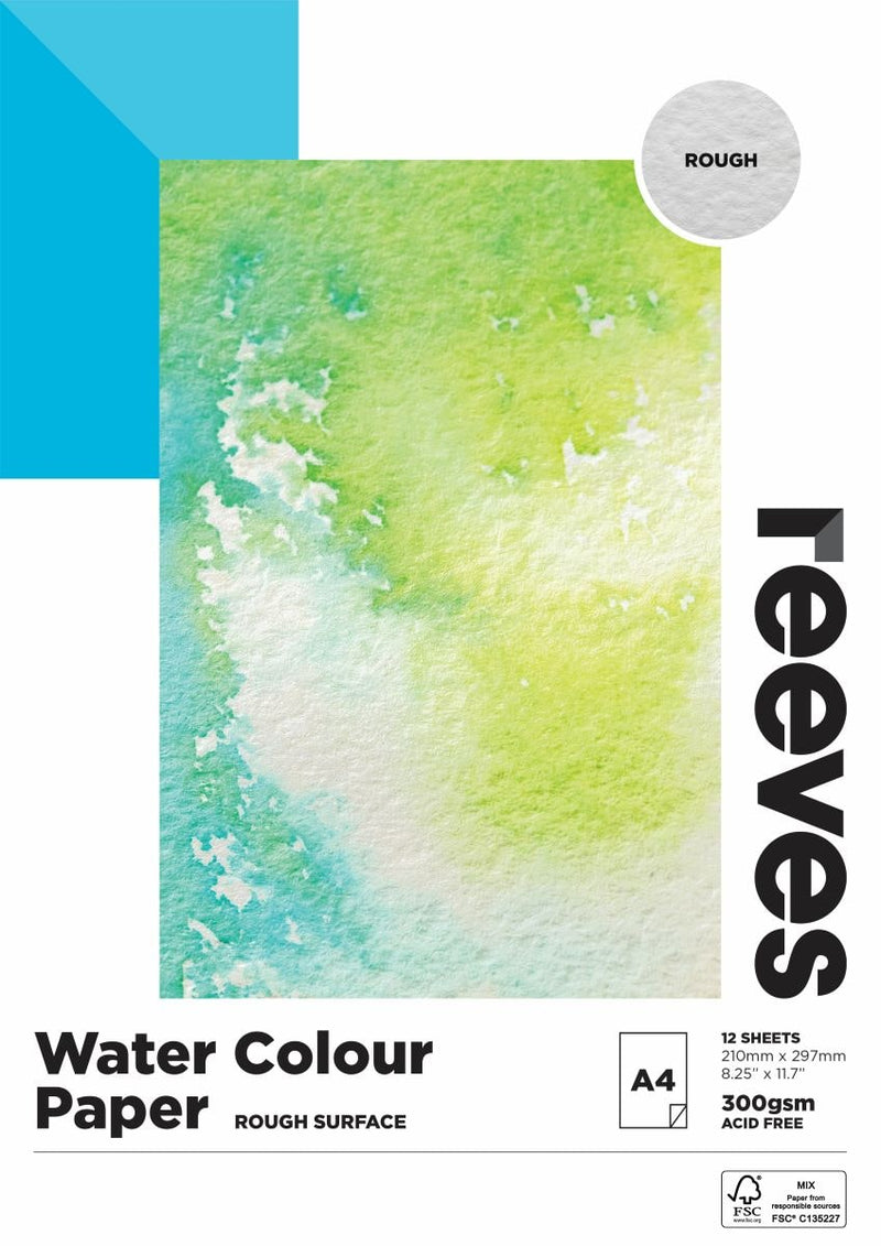 Reeves Water Colour Paper Pads 300gsm 12 sheets - Art Supplies Australia