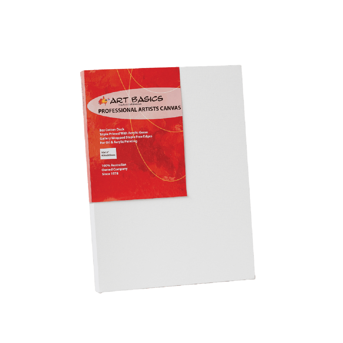 Art Basics Gallery Artist Stretched Canvas - 1.5 inch (38mm) Thick Stretchers 8Oz - Art Supplies Australia
