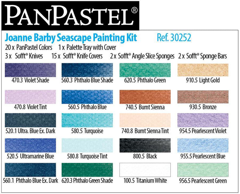 PanPastel Artist Curated Pastel - Seascape Painting Kit with Joanne Barby(20 Colours) - Art Supplies Australia