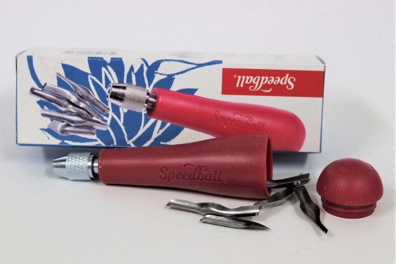 Speedball Lino Cutter Set of 5 with Handle - Art Supplies Australia
