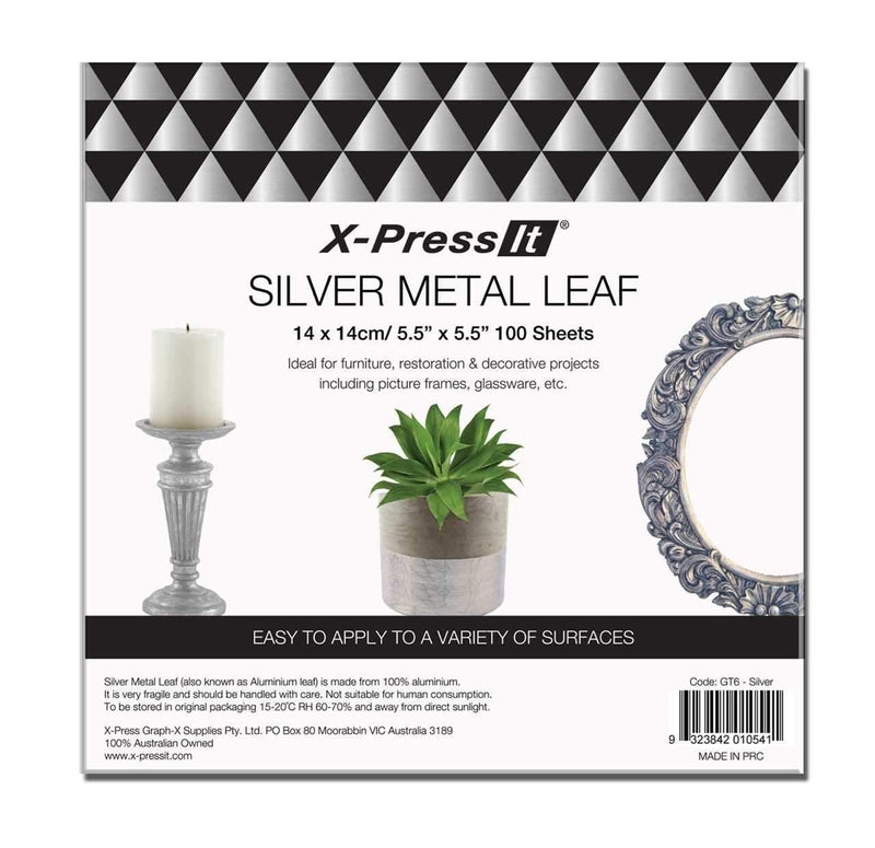 Xpress It Metal Leaf 100 Sheets Pack Gold/Silver - Art Supplies Australia